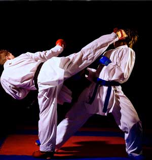 Karate training at Olympia